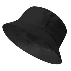 TOMEEK Bob Homme Chapeaux de Seau Femme en Coton Chapeau de Soleil &Eacute;t&eacute; Casquettes P&ecirc;cheur Pliable R&eacute;versible Visi&egrave;res Chapeau de Plage Outdoor Randonn&eacute;e Camping (Noir,L) (MYCity, neuf)