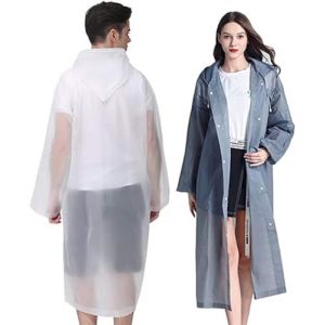 GUKOY 2 Pi&egrave;ces Poncho de Pluie Homme Femme Imperm&eacute;able, Eva Cape de Pluie Veste de Pluie Accessoires de Pluie pour la Randonn&eacute;e, le Cyclisme, le Camping et le Coyage (SUSUWang1300, neuf)