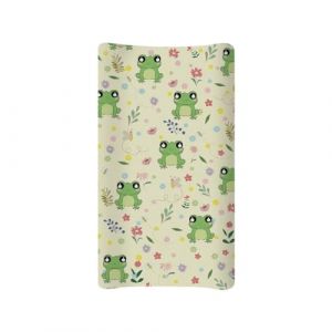 BYCHECAR Housse de matelas &agrave; langer grenouille pour b&eacute;b&eacute; fille gar&ccedil;on housse de table &agrave; langer extensible douce et respirante Vert (BYCHECAR, neuf)