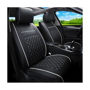 CGEAMDY Housse Siege Voiture Avant avec Dossier, Housse pour Voitures Sieges, Ensemble Complet Housses Voiture, Confortable Housse De Siège Avant, Tissu Respirant Et Protecteurs Siège(Noir&Blanc) (CGE Auto, neuf)