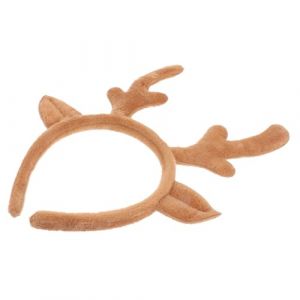 TOGEVAL Coiffe En Bois De Cerf Cerceau De Cheveux En Bois De Renne Bandeau Animaux De No&euml;l Bandeau De Wapiti De No&euml;l Chiffon (BOBOLING, neuf)