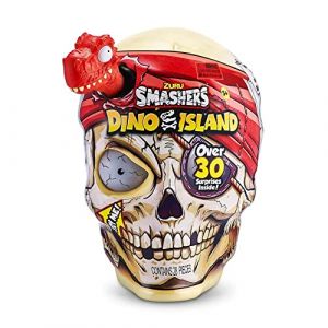 ZURU Smashers Smashers &ndash; &OElig;uf Surprise Dino Island 7488B, cr&acirc;ne g&eacute;ant, Requin, (Jouet de Collection Megalodon, kit d'explorateur, &agrave; partir de 3 Ans, Slime Dinosaure (Real Merch, neuf)