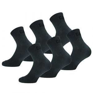 Caterpillar Quarter Socks 6 paires de chaussettes de travail pour hommes, hauteur au-dessus de la cheville, renforc&eacute;es aux orteils et au talon, coton d'excellente qualit&eacute; (Anthracite, 39-42) (Naduf, neuf)
