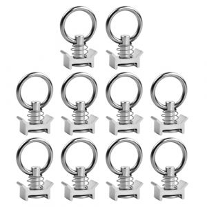 Naseom Lot de 10 Ferrures de Rechange pour Rail d'arrimage, Anneaux de Fixation pour Rail d'arrimage Aéronautique, Ferrures Simples de Camionnette pour Rail d'arrimage (nansavor, neuf)