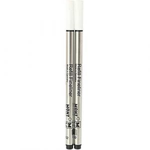 Montblanc 110149 Recharge pour Feutre fin – Rollerball Montblanc - 2x Mystery Black - Noir - M - Taille Medium (Intervisio, neuf)