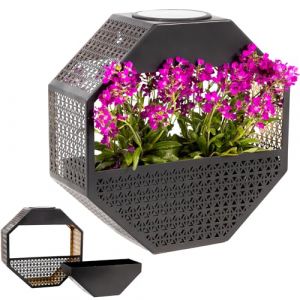 Gadgy Lampe Murale Solaire avec Pot de Fleurs – Applique murale solaire avec Lumière blanc chaud – Décoration murale de Balcon avec jardinière lumineuse – Éclairage Jardin résistant aux intempéries (Gadgysales, neuf)