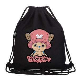 Roffatide Anime Chapeau De Paille Sac À Tiroir Imprimé Sac De Sport Toile Drawsting Sac À Dos String Noir F (Roffatide-EU, neuf)