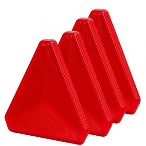 DARKGUARD 4x Rouge Catadioptre Triangle Remorque 150x10x135mm (LxWxH),Homologué E Catadioptre Triangle Adhésif Arrière Réflecteurs Signalisation pour Remorque Caravane (Rouge-Triangle-Adhésif-4pcs) (DARKGUARD, neuf)