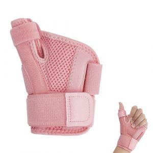 JAWUZ rose orthese pouce attelle pouce gauche attelle pouce droit Attelle de Pouce Pour Arthrite Tendinite Respirant Légère et Stable (STAR DUANYUYU, neuf)