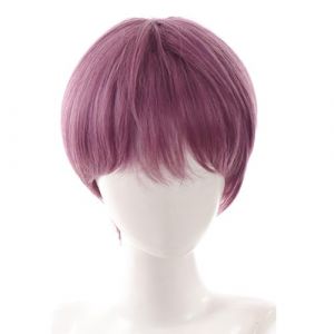 Cheveux courts T&ecirc;te compl&egrave;te Toupee Color&eacute; Anime Unique pour Halloween Cosplay Mascarade Photo Accessoires (sheQImaoYI, neuf)