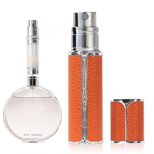 muilsae AF01OR Vaporisateur Parfum, 5 ml Flacon rechargeable, Vaporisateur de voyage portable, adapt&eacute; au sac &agrave; main, au voyage, pour femmes et hommes (orange) (Aromamuse, neuf)