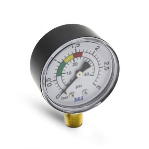 DOJA Barcelona | Manometre Filtre A Sable Piscine | Manometre Piscine Filtre A Sable 1/4" | Ø 50mm | Connecteur Vertical 0+3BAR/PSI | Manometre Pression Eau | Pour Pompe Filtre Piscine (DOJA Barcelona, neuf)