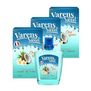 ULRIC DE VARENS - Eau de Parfum Varens Sweet Coco Soleil - Floriental - Parfum Femme - Vaporisateur - Made in France - Lot de 3 x 50 ml (Parfums Ulric de Varens, neuf)