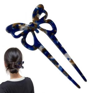 Épingle À Cheveux En Forme De U - Épingles À Cheveux En Pun Acétate, Épingles À Cheveux Twist French | Nouvelle Épingle À Cheveux De Papillon Chinois, Épingle À Cheveux D'acétate De Haute Qualité, Fou (anyusc, neuf)