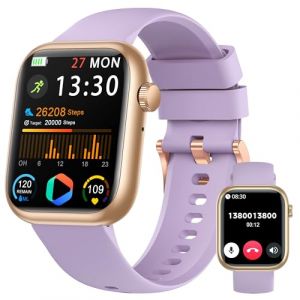 Montre Connect&eacute;e Femme Homme, 1.83" Smartwatch avec Appel Bluetooth, Tensiom&egrave;tre/Fr&eacute;quence Cardiaque/SpO₂/Sommeil, Podometre, 123+ Mode Sport, Etanche IP68 Sport Bracelet Connect&eacute; pour Android iPhone (RLQA-US, neuf)