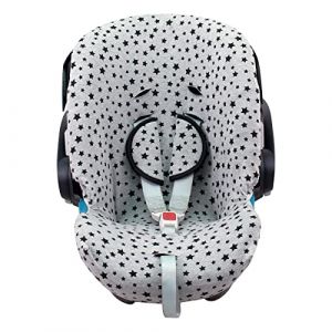 JYOKO KIDS Housse pour siège auto bébé en coton Compatible avec Cybex Aton Cloud-Q-M-2-4-5 (ATON 2, Black Star) (JYOKO, neuf)