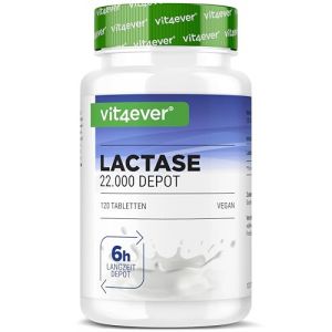 Lactase 22.000 Depot-120 comprim&eacute;s &agrave; lib&eacute;ration prolong&eacute;e (Sepismart&reg; Slow Release)-Hautement dos&eacute; avec 22.000 unit&eacute;s FCC-En cas d'intol&eacute;rance au lactose+intol&eacute;rance au lait-Sans additifs ind&eacute;sirables (LifeBalance Trading Supplements, neuf)