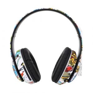 Casque sans Fil Design Graffiti Casque Multifonction avec R&eacute;duction du Bruit des Basses Profondes pour Les Amateurs de Musique et Les Cr&eacute;ateurs de Tendances (Fendysey, neuf)