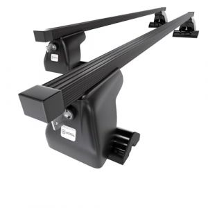 Mossa Barres de Toit en Acier adapt&eacute; pour VW Volkswagen Multivan T5 Van (2003-2009) - Porte-Bagages de Voiture Noir - Profil T (eMOSSA, neuf)