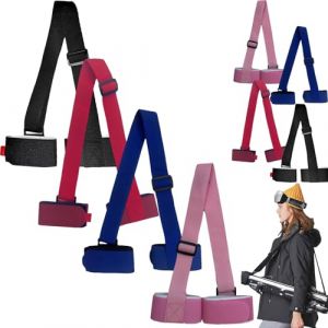 Nbzsmlkn Porte-Skis Clipstick,Porte-Skis Skimate,Sangle De Porte-Skis,Porte-Skis,Porte-Sangle De Ski,Clips De Ski pour Maintenir Les Skis Ensemble,Sangles De Chaussures De Ski R&eacute;glables (Mix) (Lingbao Kusidi Trading Co., Ltd, neuf)