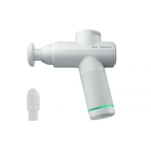 Hypervolt Go 2 - Doté de la technologie Quiet Glide - Pistolet de massage à percussion portatif | 3 vitesses, 2 têtes interchangeables (Hypervolt Go 2 Blanc) (Hyperice, neuf)