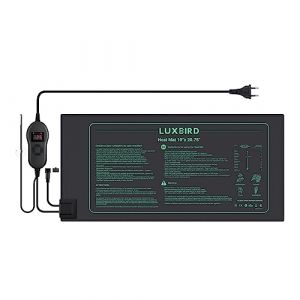 Luxbird Tapis chauffant avec thermostat, 1 tapis chauffant avec 1 contrôleur, serre de pièce, tapis thermique, 30 watts, un contrôle pour plusieurs tapis (Groplus-EU, neuf)