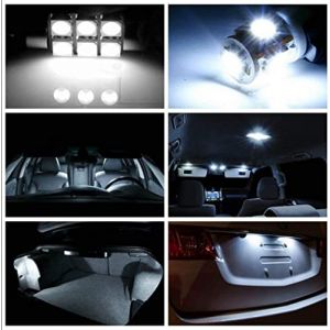 Kit d'&eacute;clairage int&eacute;rieur De Voiture Led Kit d'ampoules de conversion compatible avec Nissan Qashqai J11 2014-21 plafonnier &eacute;clairage bo&icirc;te &agrave; gants coffre plaque d'immatriculation Pantine 6000K Canbus (Car_Passion2013, neuf)