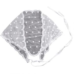 Foulard Triangle Cheveux Foulard triangulaire for cheveux, 1 pièce, bandeau, coiffe en dentelle florale, tablier brodé, jupes courtes, décor(Dot) (huxiaohong666, neuf)