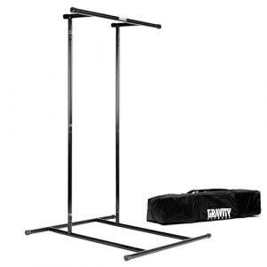 Gravity Fitness Barre de Traction Portable - Station de Dips Ajustable - Barre Freestanding pour Entraînement Calisthénie, Musculation Maison, Poids du Corps, Gymnastique & Fitness (Born Active Group, neuf)
