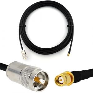 PL259 vers SMA m&acirc;le 5m UHF C&acirc;ble coaxial &mdash; c&acirc;ble d'extension HF240 (LMR 240 &eacute;quivalent) etanche &mdash; rallonge pour HAM cable antenne CB Radio Analyseur Tosmetre Marine RF VHF Cibi SDR Radio Amateur (CRAFSTOR, neuf)