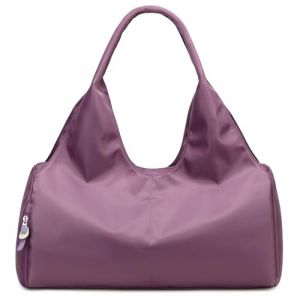 SIVENKE Sac de sport pour homme et femme avec compartiment à chaussures et compartiment humide, sac de voyage, sac de voyage, sac de loisirs, sac de gym, sac de shopping, lilas (Zhongdeqi, neuf)