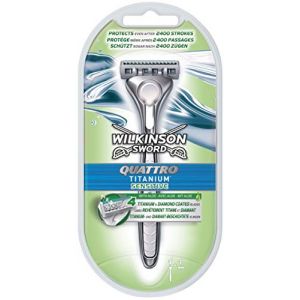 Wilkinson Sword Quattro Titanium Sensitive Rasoir Femme avec 1 lame de rechange (Dealon, neuf)
