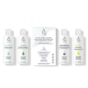 ANS Brasil KIT DE SOINS LISSANTS Vegan -Soins capillaires sur mesure. Boucles d&eacute;finies, Botelixir, Lissage br&eacute;silien. Tout type de cheveux, cheveux cr&eacute;pus. Cheveux brillants, antifrisottis 4X100ml (ANS Brasil, neuf)