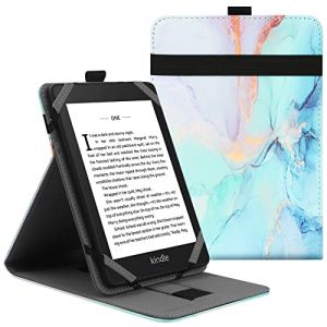 VOVIPO Coque de Protection Universel pour Kindle Paperwhite Kobo Liseuse 6 Pouces, étui Folio Compatible avec la liseuse Sony/Kobo/Tolino/Pocketbook/Kindle 6",avec Support Multi Angles-Marble Blue (Aode Nuo EU, neuf)