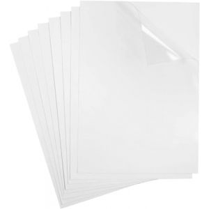 Papier Autocollant en Vinyle Transparent pour Imprimante &agrave; Jet d'Encre/Laser - 25 Feuilles (CHERRY HOME, neuf)