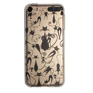 NOVAGO Compatible avec iPod Touch 7/6 / 5 (7&egrave;me, 6&egrave;me et 5&egrave;me G&eacute;n&eacute;ration) - Coque de Protection Souple en Silicone Gel Transparent avec Motif Imprim&eacute; en Relief - Multi Chats (NOVAGO-Vendeur PRO fran&ccedil;ais, neuf)