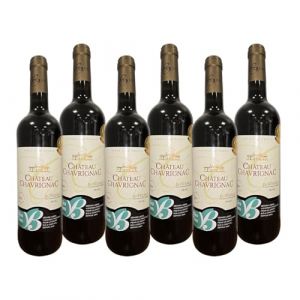 Château Chavrignac – Grand Vin de Bordeaux Rouge AOC Bio– Médaillé Or - Cultivé en Biodynamie - cuvée 2023- Merlot - domaine familial- 6 bouteilles de 75cl (Chateau Chavrignac, neuf)