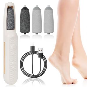 R&acirc;pe &Eacute;lectrique Pieds Anti Callosit&eacute;s, Lime &agrave; pieds &Eacute;lectrique Rechargeable, Rapeuse Pieds Electrique Avec Limes &agrave; Pieds Interchangeables, 3 Vitesses, pour Talons Fissur&eacute;s, Callosit&eacute;s, Morts (Lambdan Industrial Limited, neuf)