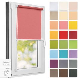 Estika Store Enrouleur sans percage - Rose - 45 x 120 cm - Bloque 50-60% de la Lumière, Stores intérieurs pour Porte ou Fenetre (Estika, neuf)