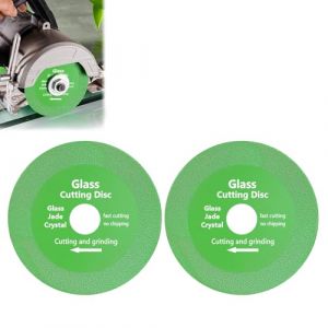Flintronic 2pcs Disque Coupe Verre, Disque Diamant 100 Carrelage, Disque à Tronçonner Diamant, Disque Carrelage pour Bouteille, Porcelaine, Jade, Granit, Verre (100 x 20mm) (XJYEU, neuf)