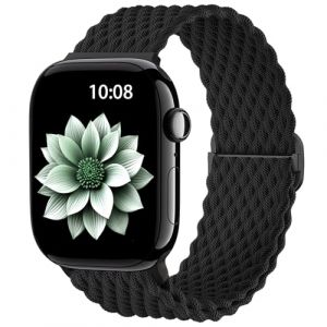 AMSKY Bracelet en Tressé Compatible avec Bracelet Apple Watch 40mm 44mm 46mm 42mm 41mm 45mm 38mm 49mm Femme Homme, Textile Bracelet Compatible avec iWatch Serie 10 9 8 7 6 5 4 3 2 1 SE Ultra (Shenzhenshi guiqing keji youxiangongsi, neuf)
