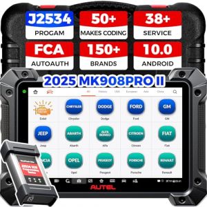 Autel MaxiCOM MK908 Pro II OBD2 Scanner : Valise Diagnostic Auto avec Le Meilleur matériel, Programmation J2534, Codage ECU, Bi-Directionnel, 36 Service pour 150 Marques, FCA AutoAuth (Auto-ace, neuf)