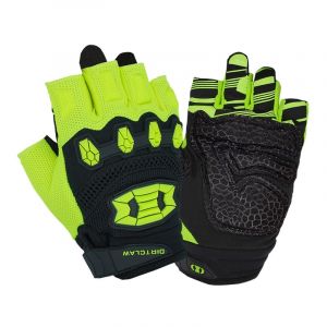 Seibertron Dirtclaw Gants de Sport Doigts Courts pour Moto Cross, VTT, BMX, Route, V&eacute;lo de Montagne, Rembourrage en Gel et Anti-d&eacute;rapant Enfants Adolescents Fluo Yellow M (DEWO Outdoor Equipment, neuf)
