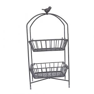 DRESSOOS 1 Pc porte-oiseaux bonjour organisateur de tiroirs de rangement à l'intérieur étagère rangement etagere de rangement étagère de rangement de bureau au design simple fer forgé Brown (Mingsyue, neuf)