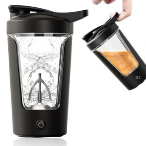 FOGARI Shaker &eacute;l&eacute;ctrique, mixeur pour Shakes sans grumeaux, Shaker &agrave; prot&eacute;ines, 7000 tr/min, charge rapide USB-C, Protein Shaker rechargeable (noir) (FOGARI-EU, neuf)