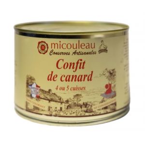 Maison Micouleau Confit de Canard 4 à 5 cuisse, Plat Préparé - Spécialité Sud-Ouest 1580g - conserve - bocal - produit français (MICOULEAU, neuf)