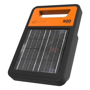Gallagher S20Li Appareil de cl&ocirc;ture solaire avec batterie au lithium &ndash; Cl&ocirc;ture &eacute;lectrique pour chiens, chevaux, bovins, moutons, porcs, ch&egrave;vres &ndash; Convient pour les cl&ocirc;tures de p&acirc;turage jusqu'&agrave; 6 km (GC Battery Works Est 1965, neuf)