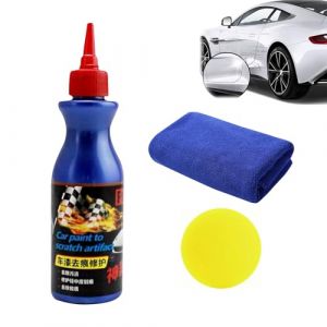 Efface Rayure Voiture, Scratch Repair Wax for Car, Kit Polissage Voiture, Dissolvant Rayures pour Véhicules, Apportez des Éponges et des Serviettes, pour Rayures de Peinture, les Tourbillons (1Pcs) (BABYCOMEBACK S.L, neuf)