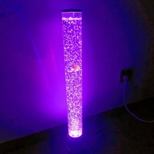 BiiKoon 2,5 Pieds LED Fantasy Bubble Fish Tube Faux Aquarium avec 6 Poissons Artificiels Et 7 Couleurs Changeantes Lampe &Agrave; Lave Sensorielle LED Bubble Tube Lampadaire (BiiKoon WangWang Shop, neuf)