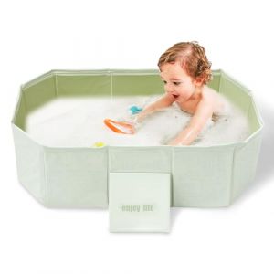 Baignoire pour bébé - Gonflable - Avec bouchon de vidange - Baignoire portable pliable à 40° - 75 x 45 x 25 cm - baignoire pour bébé - Douche de voyage en plein air pour les tout-petits - Vert (TNTGMG, neuf)